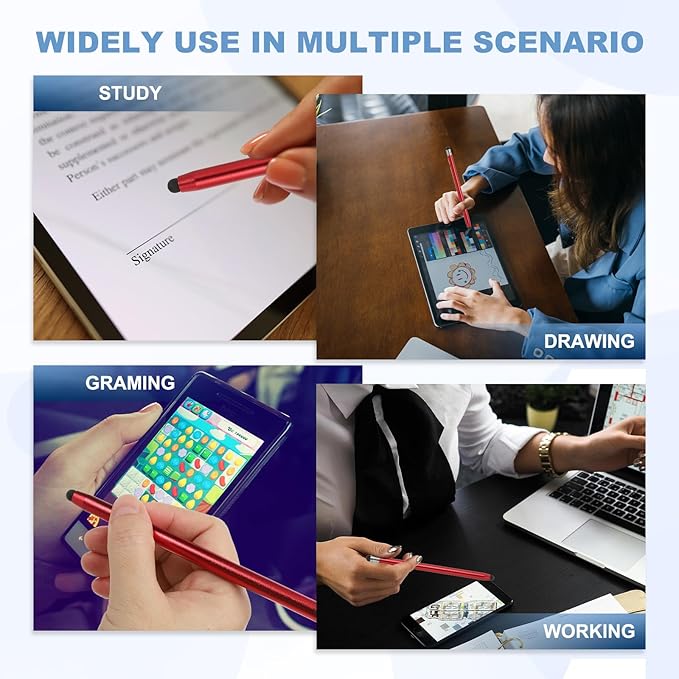PATIKIL 5 Pcs Stylus Pens for Touch Screens, 2 in 1 High Sensitivity Universal - Image 7
