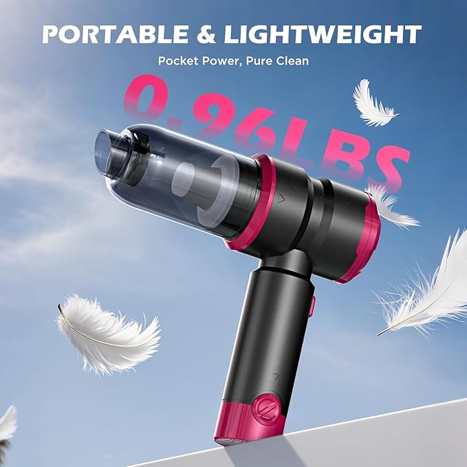 Handheld Car Vacuum with 15000PA Power, 4 in 1 Small Powerful Cordless Vacuum - Image 7