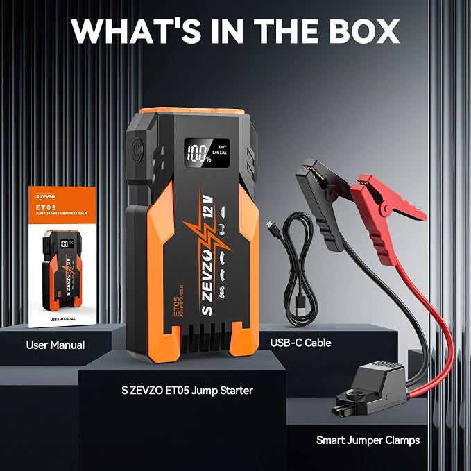 S ZEVZO ET05 Jump Starter 3000A Portable Car Jump Starter Battery Pack - Image 7
