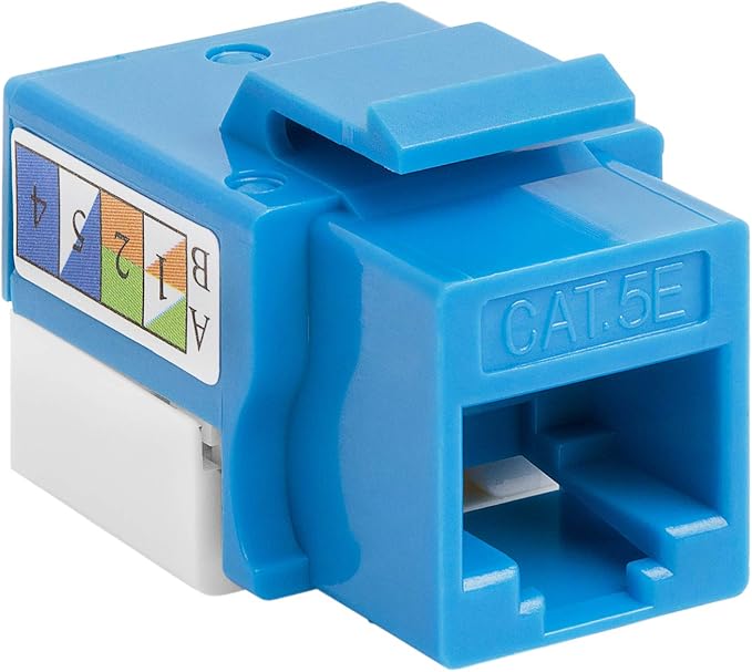 Cmple - RJ45 Keystone Jack 90 Degree Cat5e Keystone Jack Insert Punch Down RJ45 - Image 3