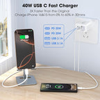 USB C Charger Block, 2 Pack 40W 4-Port iPhone Charger Fast Charging Multiport - Image 6