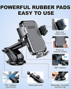 3-in-1 Car Phone Holder, Strong Suction Phone Mount - Image 7