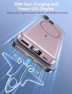 Magnetic Portable Charger, 10000mAh Power Bank, 5 in 1 Portable Charger - Image 4