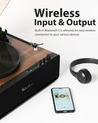 Vinyl Record Player, High Fidelity Belt Drive Turntable - Image 3
