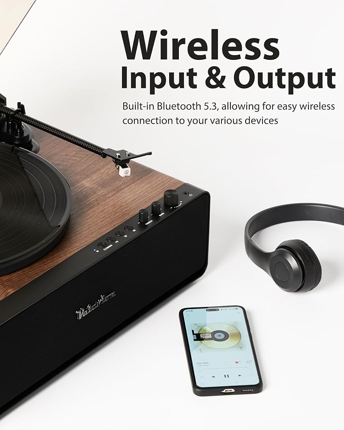 Vinyl Record Player, High Fidelity Belt Drive Turntable - Image 3