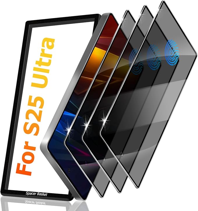 3 Pack Galaxy S25 Ultra Privacy Anti spy Screen Protector, 9H Hardness Tempered by Xenovont