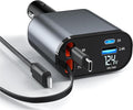 Retractable Car Charger，4 in1 Fast Car Phone Charger by ONEUPIN