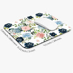 Square Mouse Pad Pretty Flowers, Personalized Premium-Textured Custom Mouse Mat - Image 2