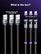 AUFU 16PIN USB C Magnetic Charging Cable, 180° Rotation Magnetic Charger - Image 7