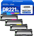 DR221CL DR-221CL Drum Unit Set 4 Pack High Yield Replacement by JCTONER