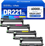 DR221CL DR-221CL Drum Unit Set 4 Pack High Yield Replacement by JCTONER