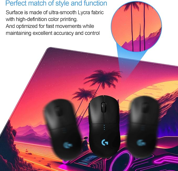 Purple Cyberpunk Fantasy Gaming Mouse Pad - Image 3