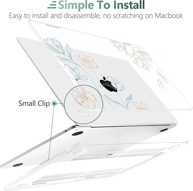 TWOLSKOO Compatible with M4 MacBook Air 13.6 inch Case 2025-2022 Release M4 - Image 3