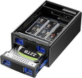 Hybrid 2.5/3.5" SATA HDD/SSD+3* M / B+M Key M.2 NVMe Enclosure by Cenmate