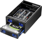 Hybrid 2.5/3.5" SATA HDD/SSD+3* M / B+M Key M.2 NVMe Enclosure by Cenmate