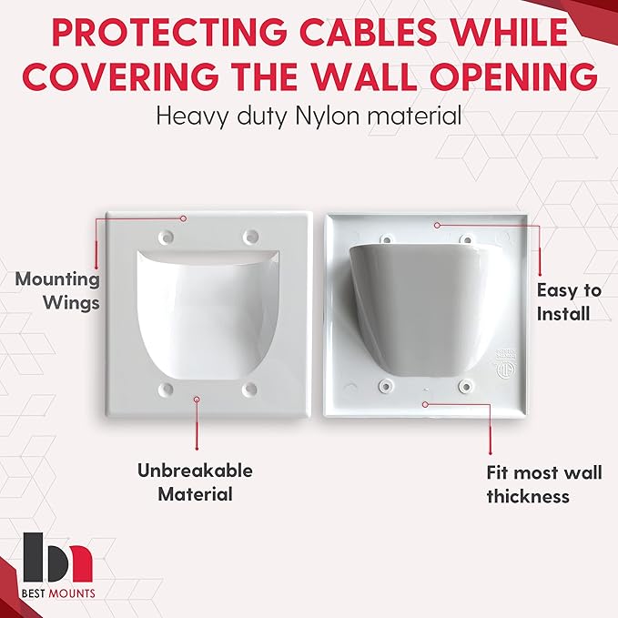 BestMounts - 144 Pack In Wall Cable Management TV Cord Hider - Image 3