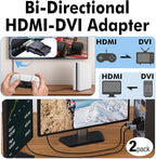 DVI to HDMI Adapter, Laptop – Gold-Plated Connectors - Image 3