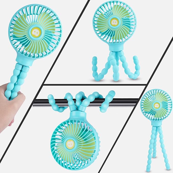 Portable Stroller Fan Personal rechargeable USB Fans - Image 4