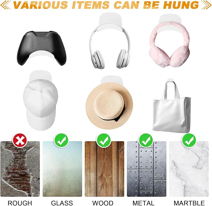 30 Pcs Headset Wall Holder Adhesive Gaming Headset Holder Hooks - Image 4