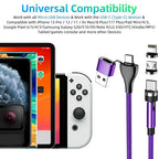 5-in-1 Magnetic Charging Cable, 540° Rotation Magnetic Phone Charger USB A/Type - Image 6