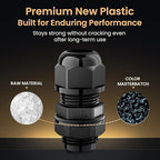 QILIPSU 10pcs M12L Long Thread Cable Gland Waterproof IP68 Nylon Strain Relief - Image 3