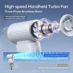 JISULIFE Portable Handheld Fan Life9, Turbo Power High Speed Air, 5 Gear Wind - Image 2