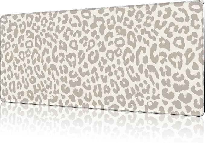 Mouse Pad Large Leopard Print Non-Slip Gaming Desk Mat by NIYLYNSYN