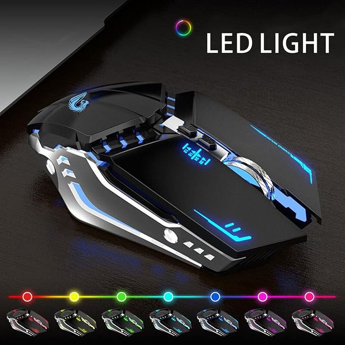 TENMOS T12 Wireless Gaming Mouse Rechargeable, 2.4G Silent Optical Wireless - Image 2