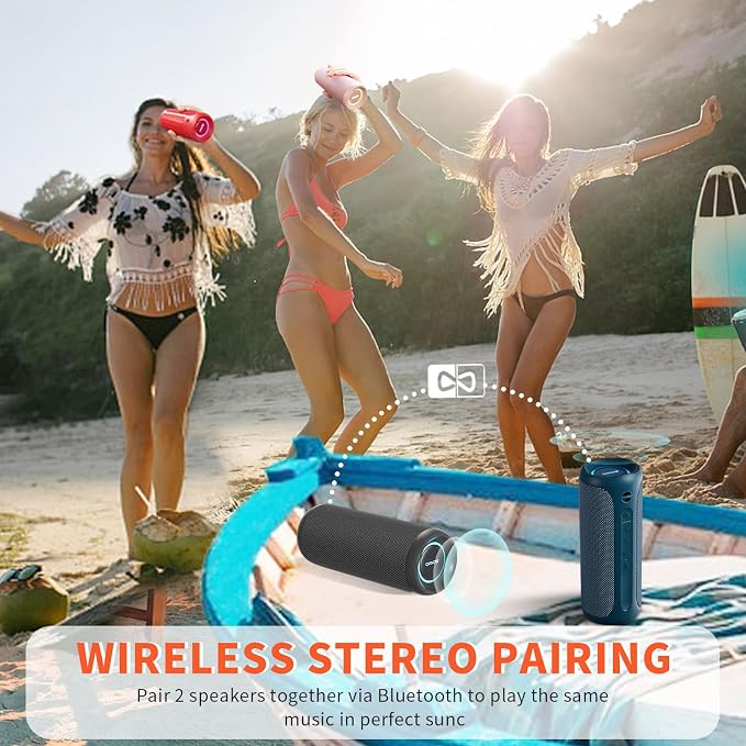 SOWO Portable Bluetooth Speaker, IPX7 Waterproof Wireless Bluetooth Speaker - Image 6