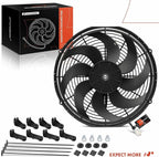 A-Premium 16'' 16 inch Slim Fan Pull Universal Electric Radiator Cooling Fan - Image 9