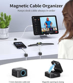 9 Pack Magnetic Cable Clips Cord Organizer, Desk Cable Management Accessories - Image 2