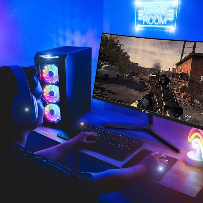CRUA 24” Curved Gaming Monitor, 180Hz/144Hz FHD 1080P, Support 120% sRGB - Image 7