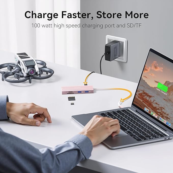 USB C Hub HDMI USB Adapter, 9 in 1 Dock - Image 7