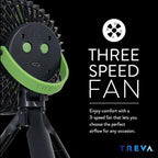 Treva 5 Inch Tripod Fan with Built-In Light and Attachable Phone Mount - Image 5