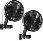 Spider Farmer 2-Pack Grow Tent Clip Fan 6", EC Motor, Custom 10 Dynamic Wind by SpiderFarmer