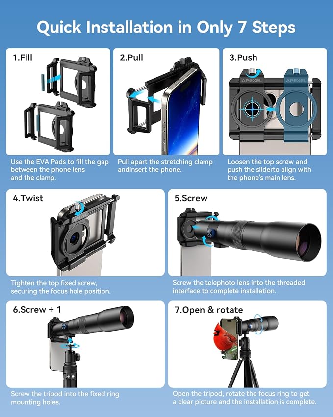 APEXEL 50x High Power HD Telephoto Lens | - Image 9