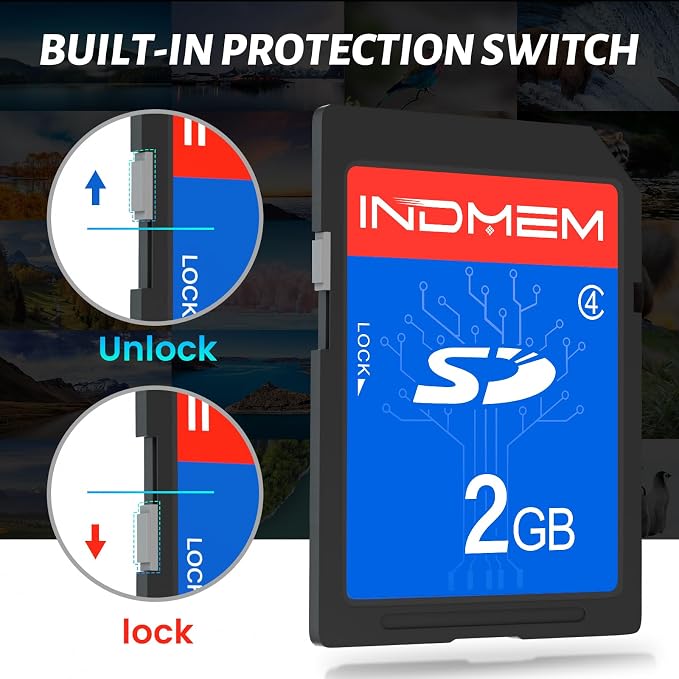 INDMEM SD Card 2GB, 6 Packs Class 4 2GB Flash Memory Card MLC Standard Secure - Image 5