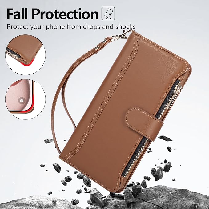 Compatible with iPhone 12 Pro Max Wallet Phone Case-PU Leather Magnetic Flip - Image 6