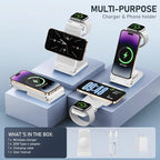 Magnetic Wireless Charger Stand, 3 in 1 Foldable Wireless Charging Station - Image 2