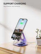 Nulaxy Rotatable Cell Phone Stand, Fully Adjustable Foldable Desktop Phone - Image 6