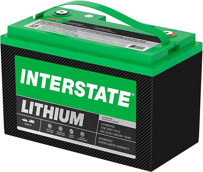 Interstate Batteries 24V 60Ah Group Size 31M Lithium Marine/RV Deep Cycle - Image 6