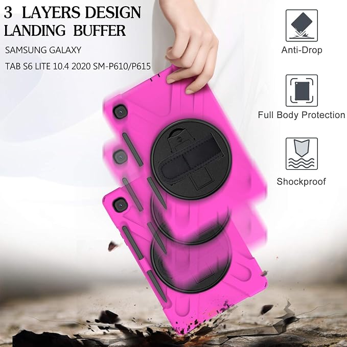 BRAECN for Samsung Galaxy Tab S6 Lite 10.4 Kids Case, Heavy Duty Rugged Cover - Image 6