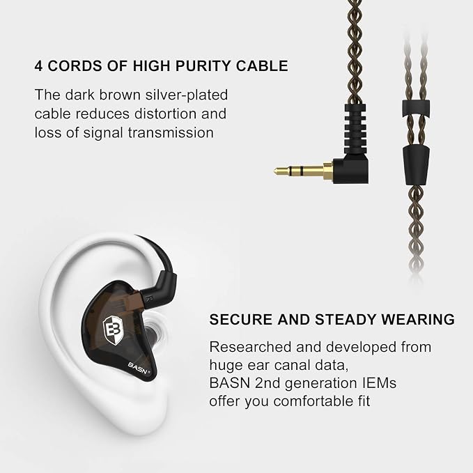 BASN in Ear Monitor Headphones for Musicians, Bsinger 2nd Generation Sound - Image 6