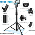 Victiv 70" Phone Tripod, Camera Stand Tripod - Image 8