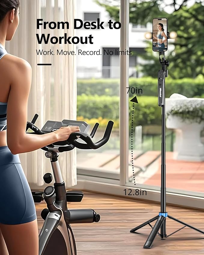 UBeesize 70'' Auto Face Tracking Tripod 360° Rotation - Image 6
