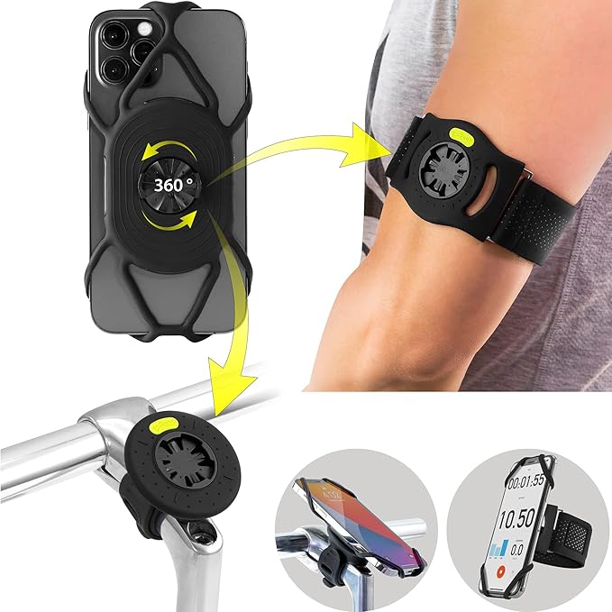 BONE Run + Bike Tie Connect Kit 1, 2-in-1 Running & Bike Phone Holder, by Bone