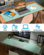 Leather Desk Pad Protector, Large Desk Mat, Mouse Pad, Non-Slip PU Leather Desk - Image 6