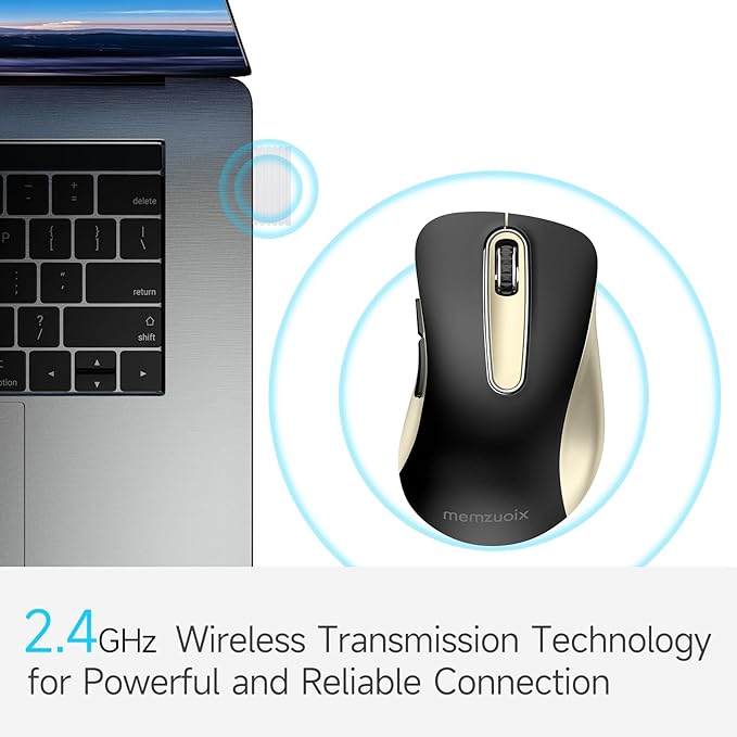memzuoix 2.4G Wireless Mouse, 1400 DPI Computer Mice - Image 2