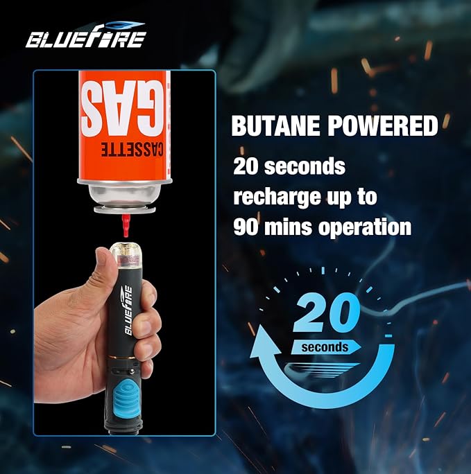 BLUEFIRE MRT-1117K Cordless Butane Soldering Iron Kit Portable Multi-Purpose - Image 5