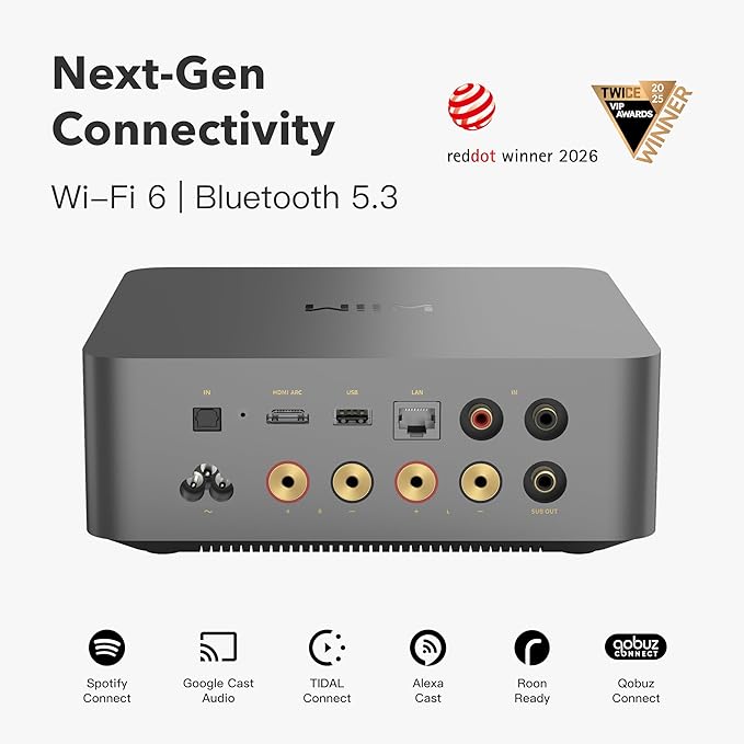 WiiM Amp Ultra with Voice Remote 2 | 100W Streaming Amplifier with Premium ESS - Image 2